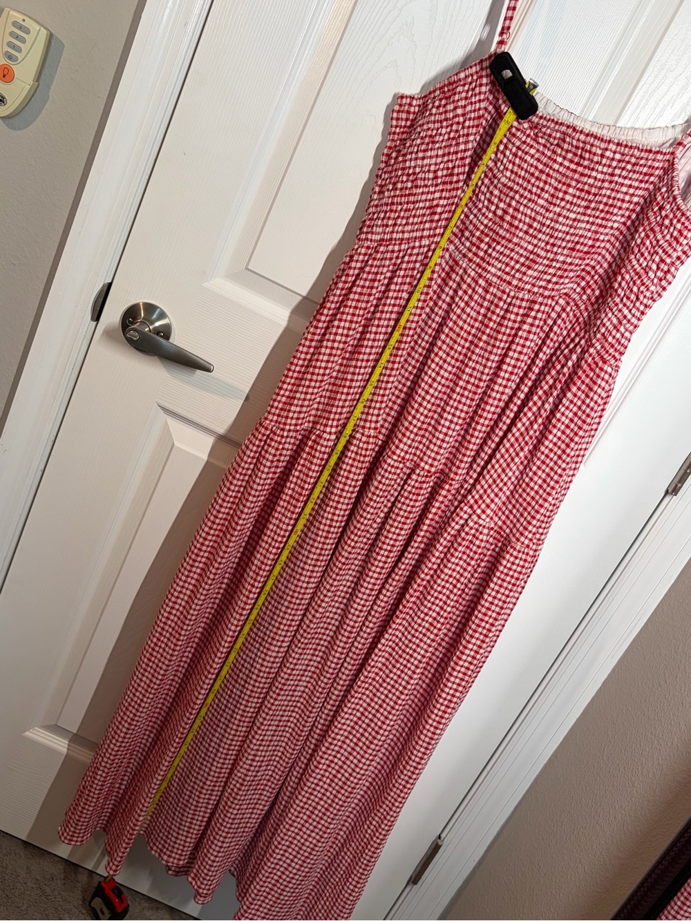 Eloquii Red and White Gingham Maxi Dress - Picture 8 of 12